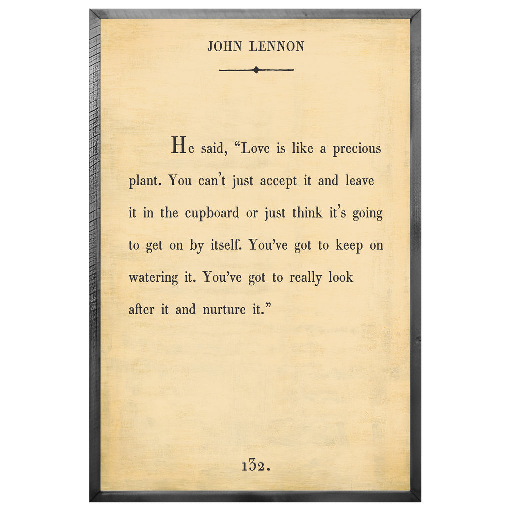 John Lennon Art Print - Grey Wood