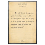 John Lennon Art Print - Grey Wood