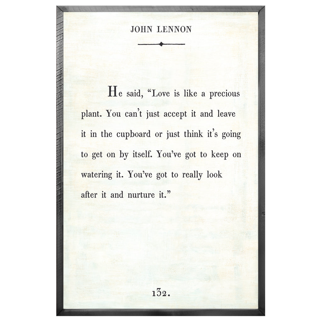 John Lennon Art Print - Grey Wood