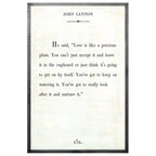 John Lennon Art Print - Grey Wood