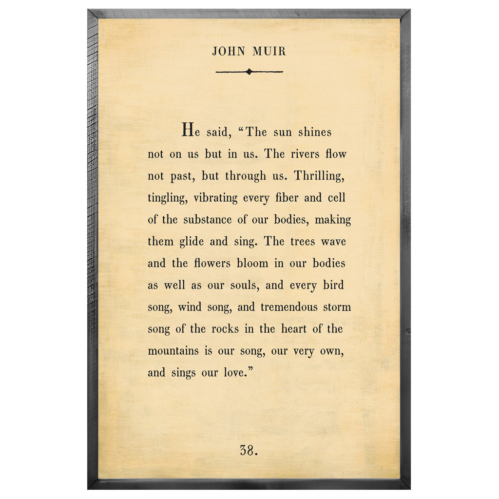 John Muir Art Print - Grey Wood