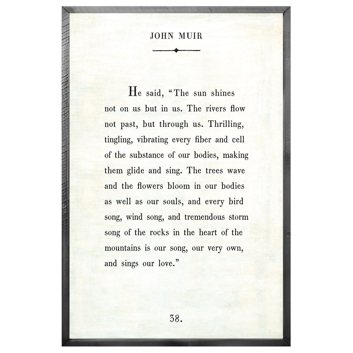 John Muir Art Print - Grey Wood