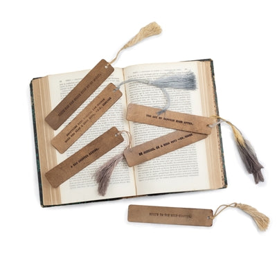 Books May Well Be Leather Bookmark
