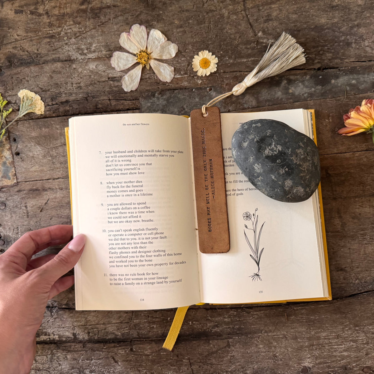 Books May Well Be Leather Bookmark