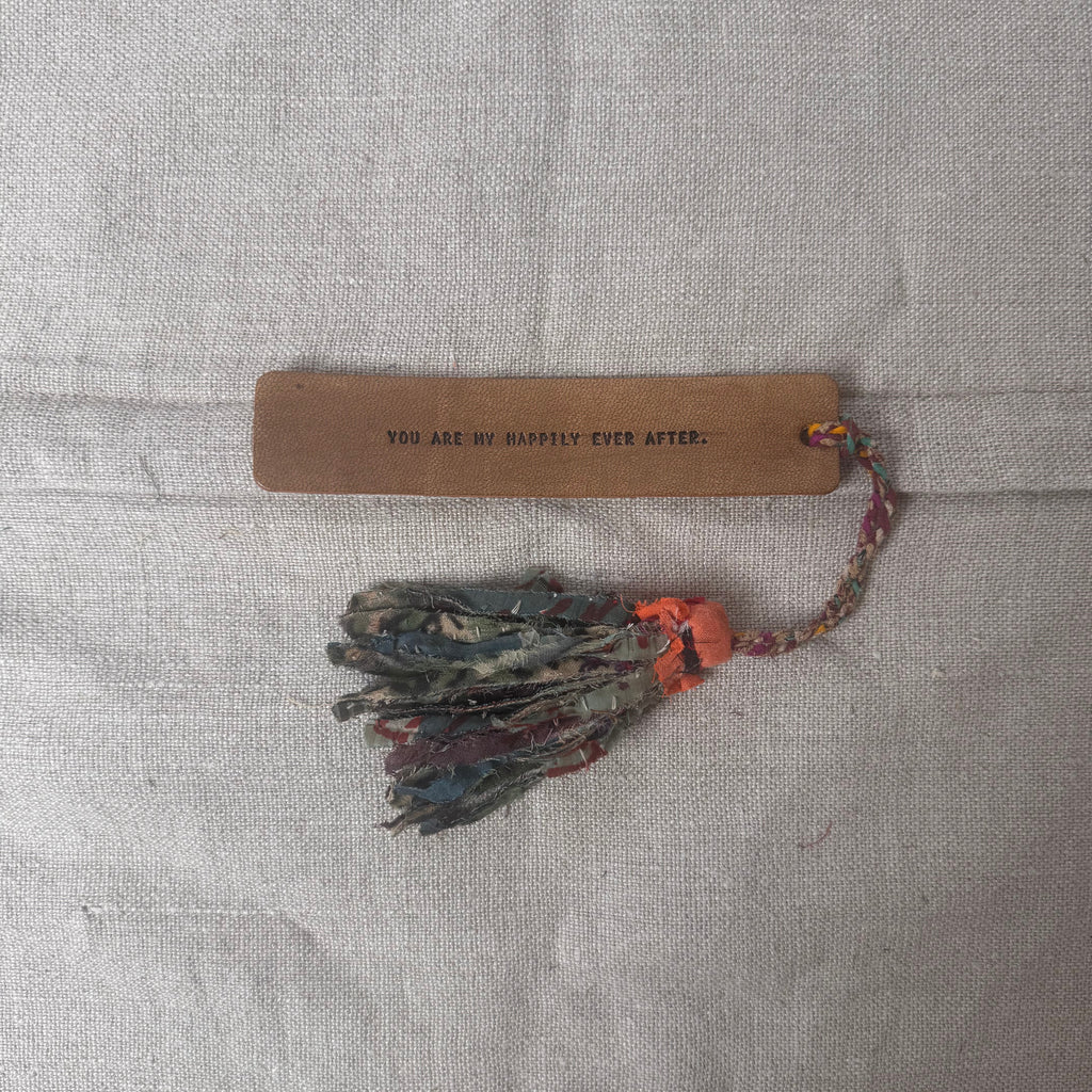 You Are My Happily Ever After Kantha Tassle Bookmark