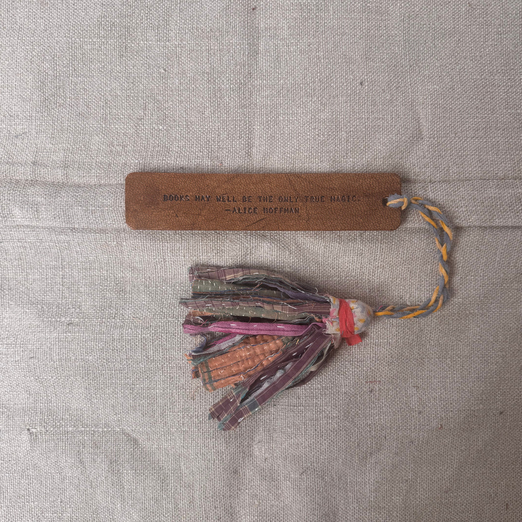 Books May Well Be Kantha Tassle Bookmark