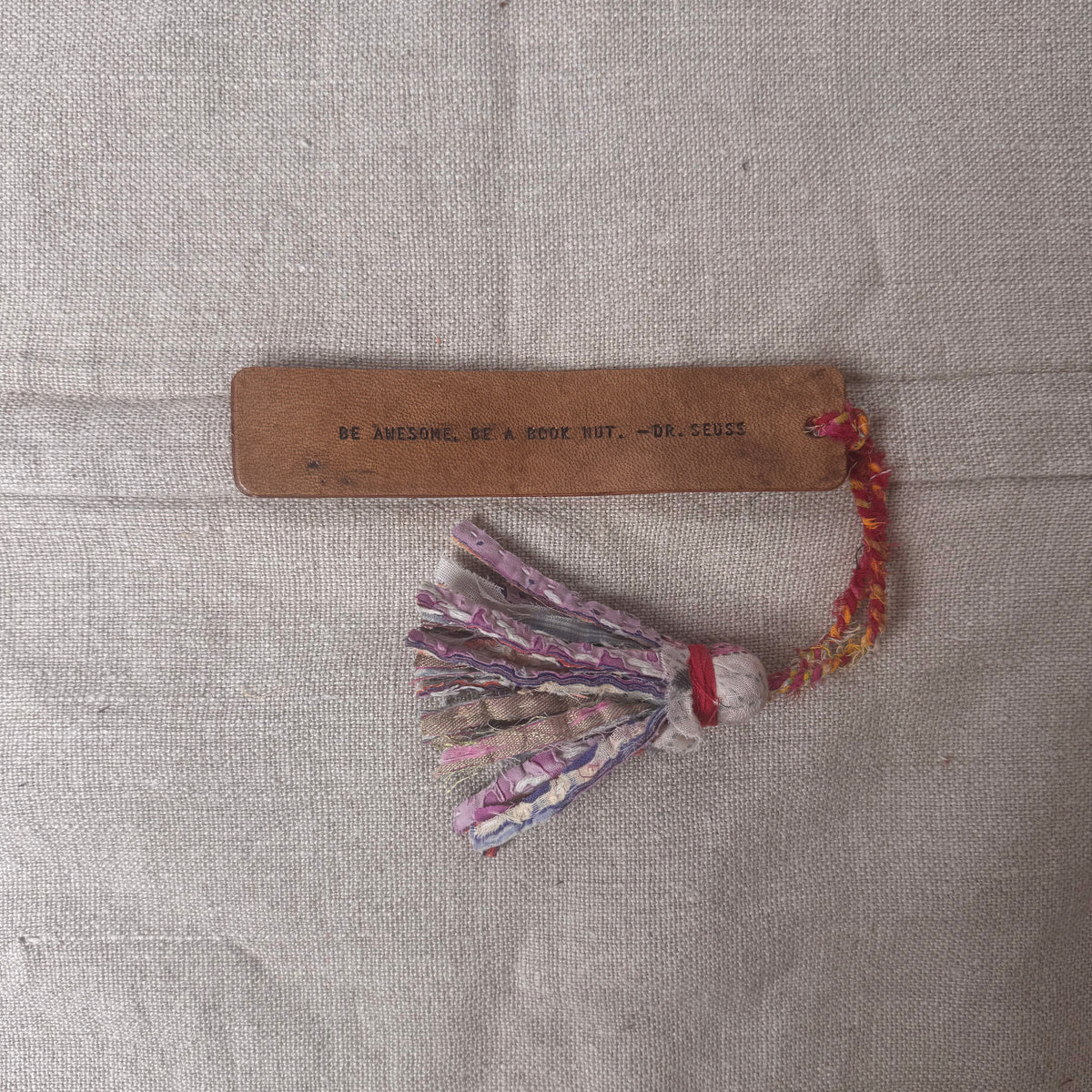 Be Awesome Be A Book Nut Kantha Tassle Bookmark