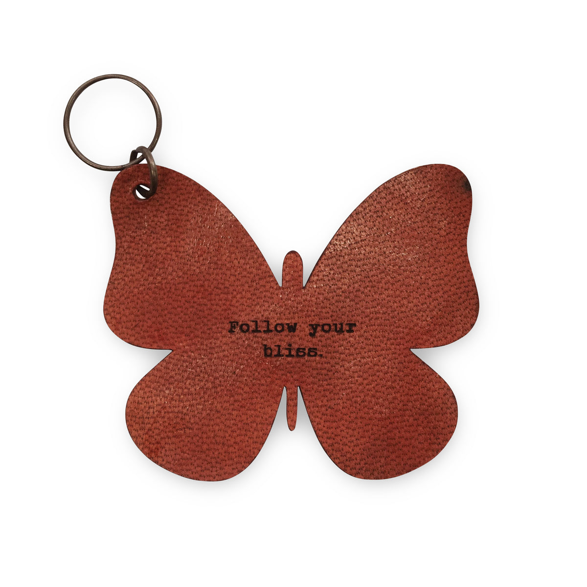 Leather Butterfly Keychain