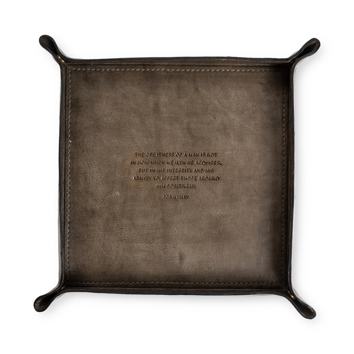 The Greatness of a Man Leather Catchall