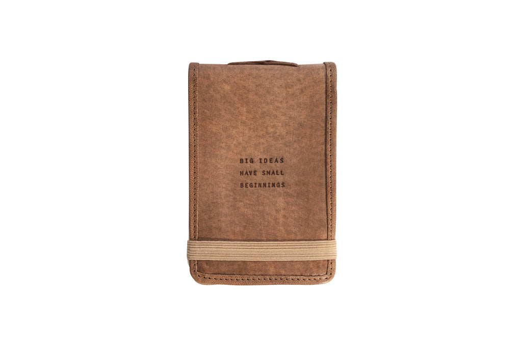 Big Ideas Mini Signature Leather Journal - Maple