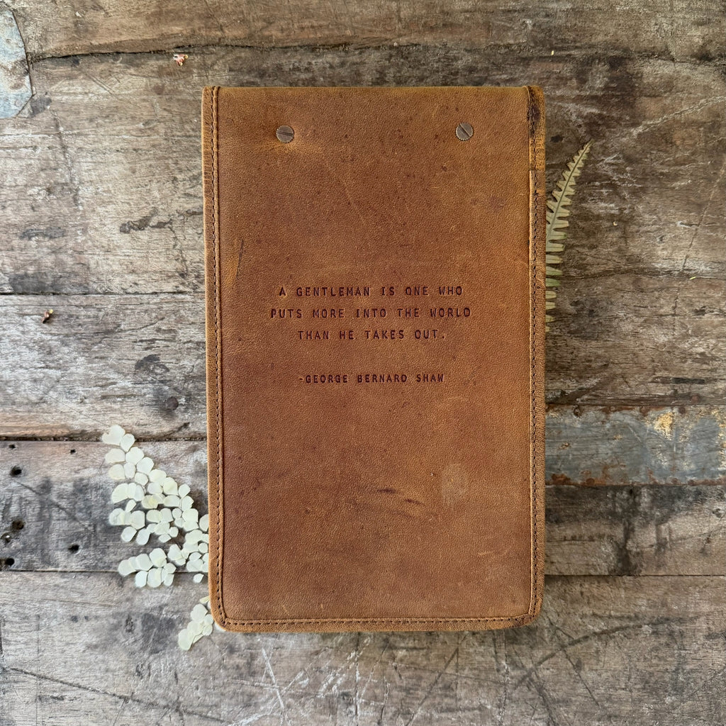 A Gentleman Is One Signature Leather Desk Journal