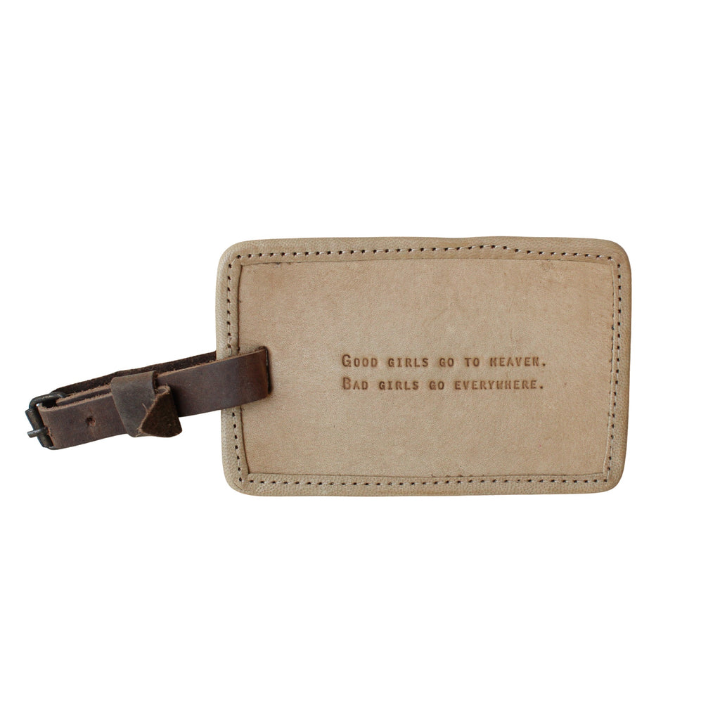 Good Girls Leather Luggage Tag - Honey