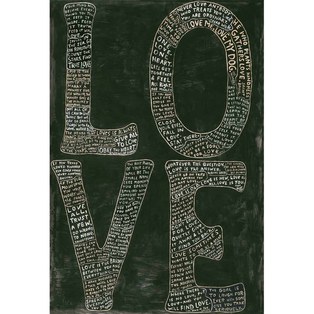 L-O-V-E Art Print in Black