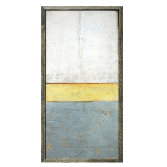 Love You Art Print - Grey Wood