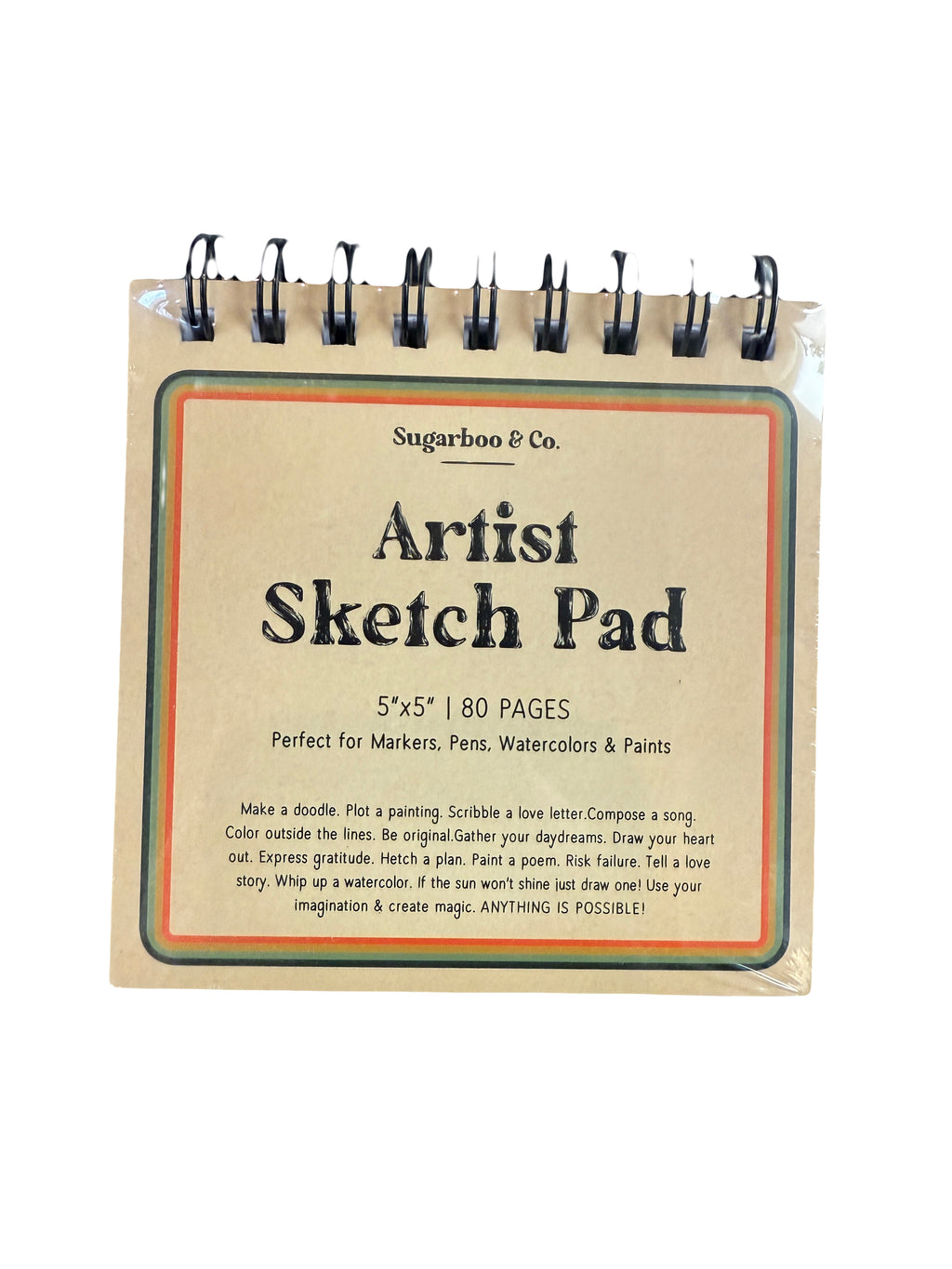 5x5 Spiral Artist Sketch Pad