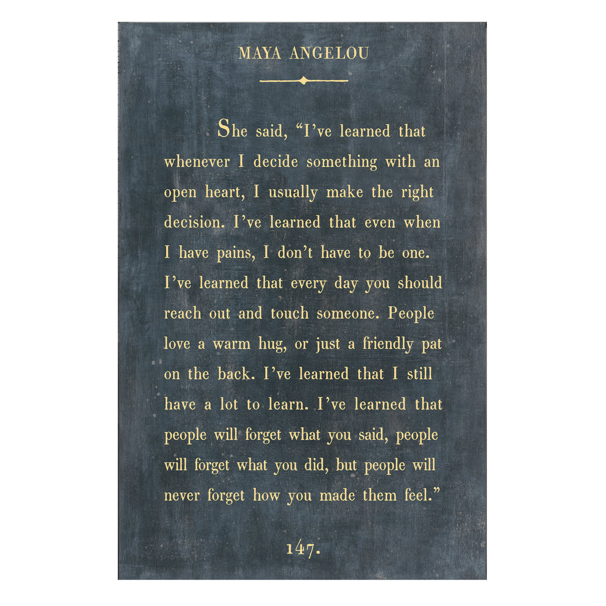 Maya Angelou Art Print - Gallery Wrap