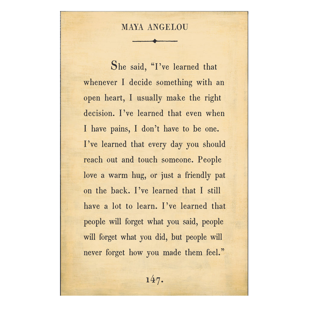 Maya Angelou Art Print - Gallery Wrap