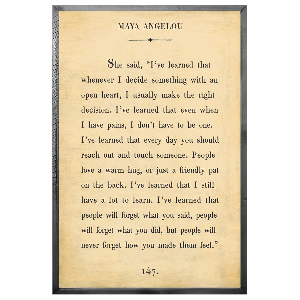 Maya Angelou Art Print - Book Collection