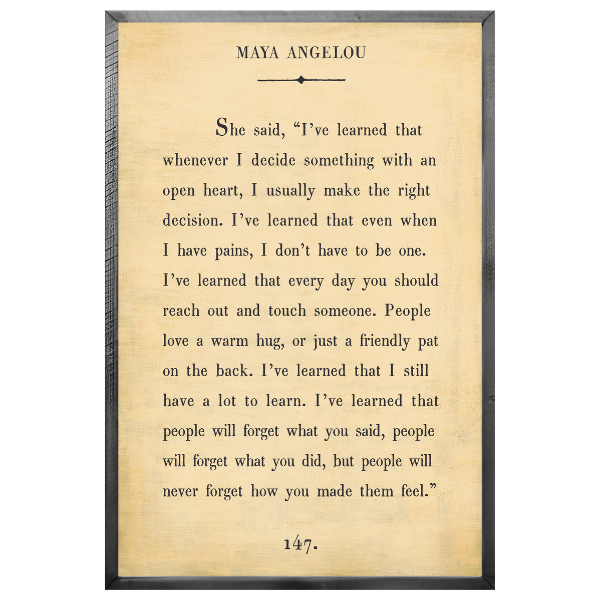 Maya Angelou Art Print - Book Collection