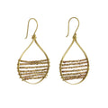Mela Beaded Earrings, Brass