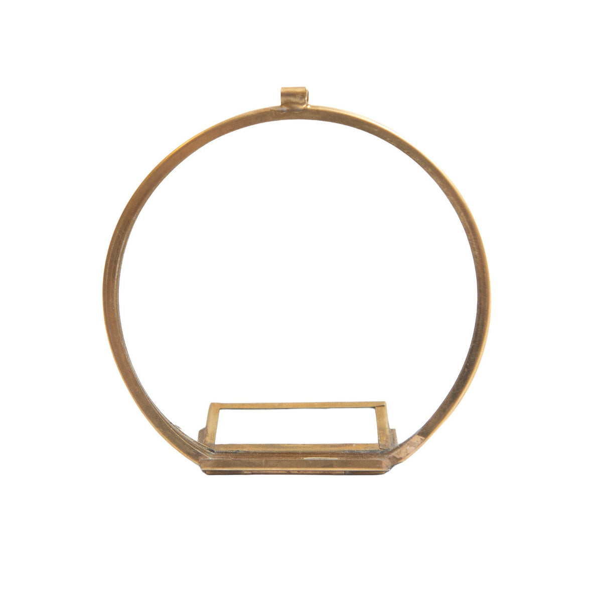 Round Brass Standing Frame - 6in