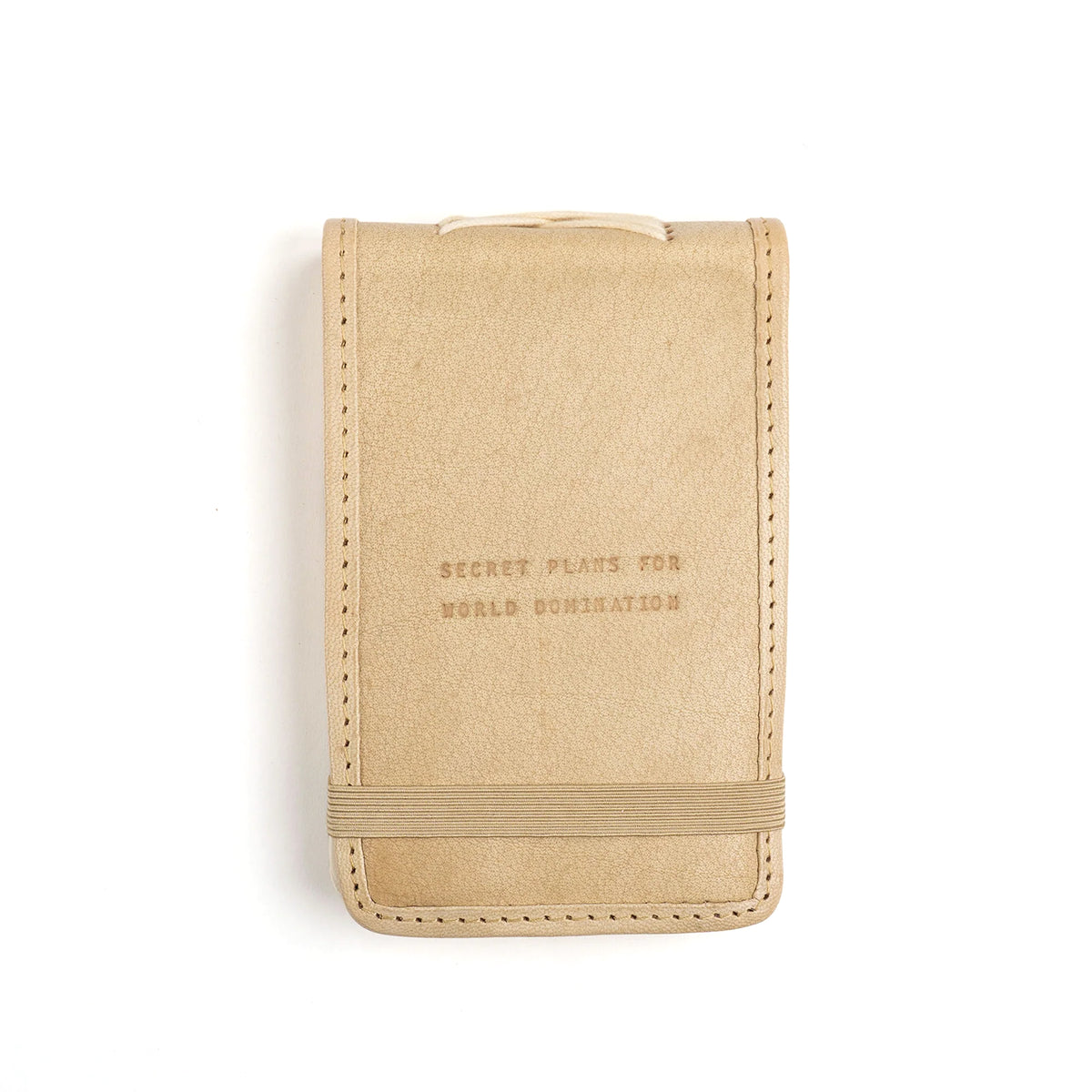 Secret Plans Mini Signature Leather Journal - Honey