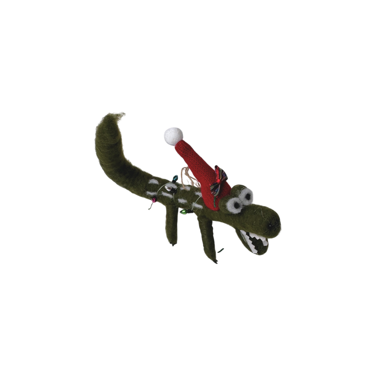 Felt Chris Croc-ingle with Lights Ornament