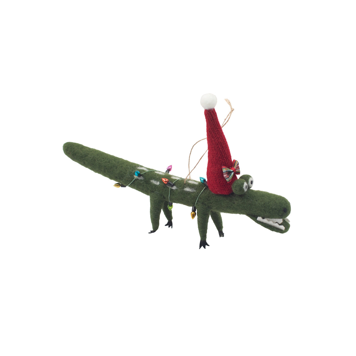 Felt Chris Croc-ingle with Lights Ornament