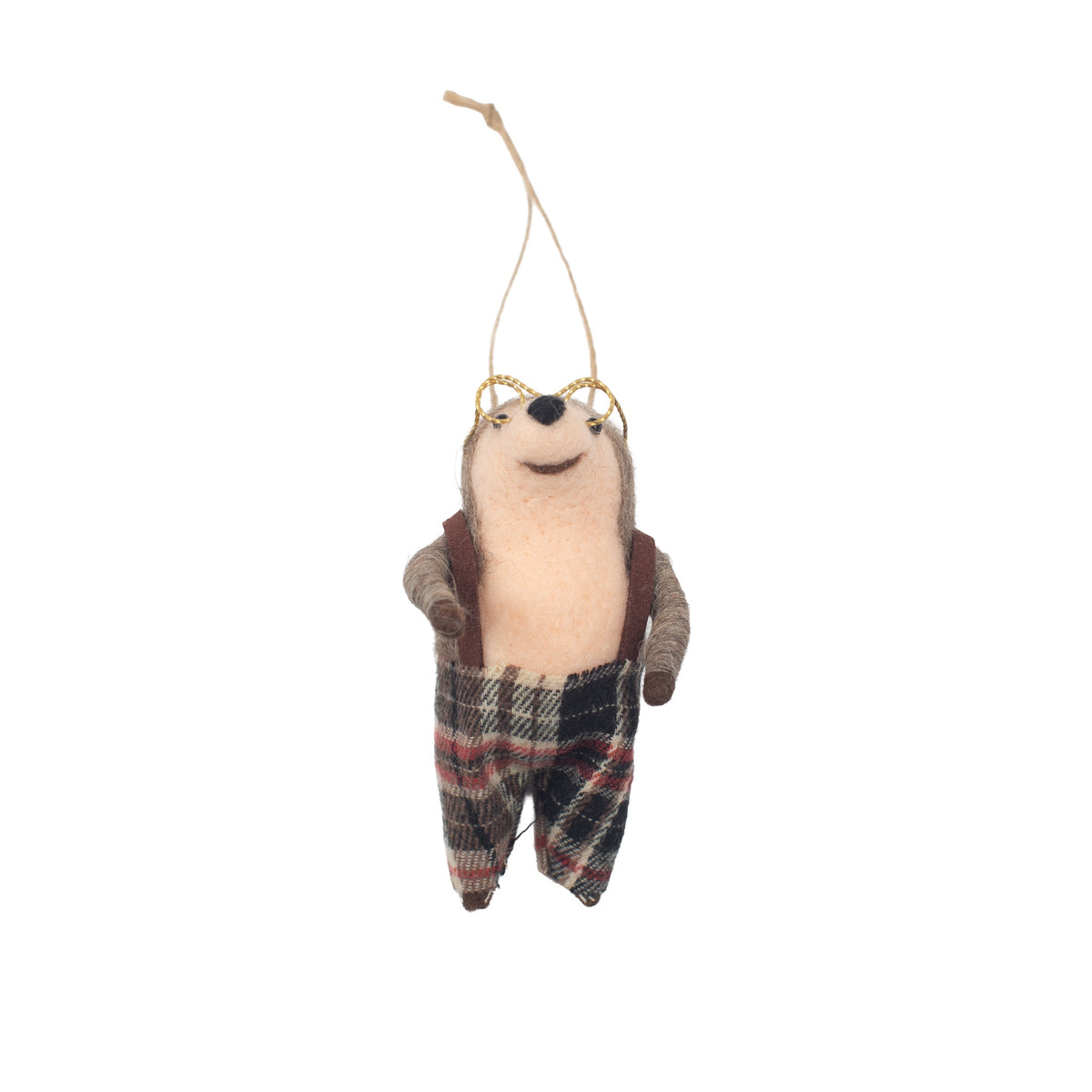 Felt Prickle of Hedgehog with Glasses