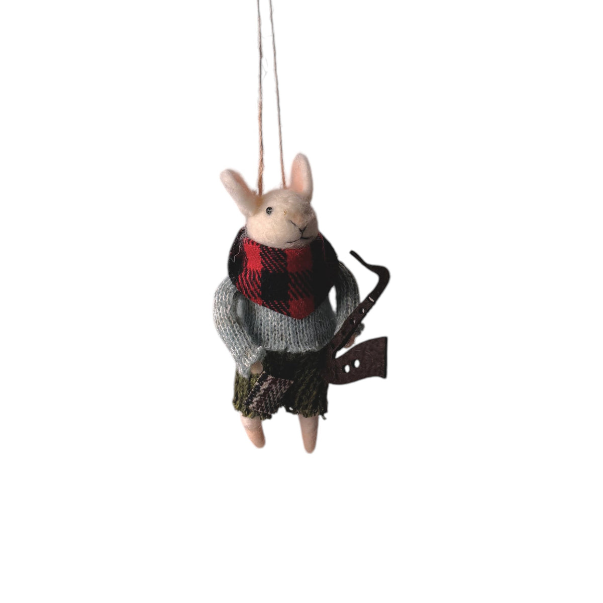 Felt Sax Player Mouse Ornament