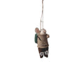 Felt Floral Corduroy Mouse Ornament