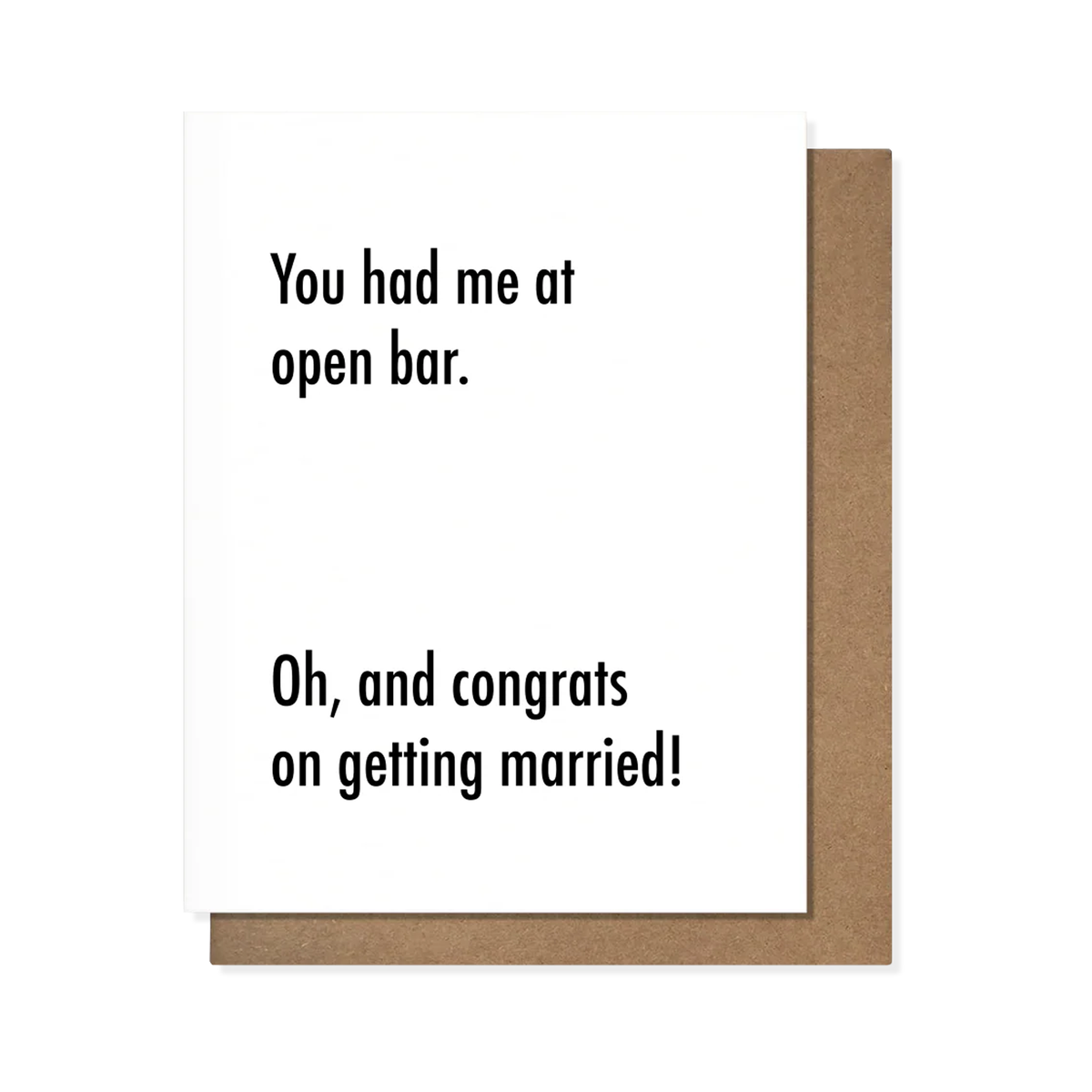 Open Bar Wedding Card
