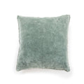 Sage Velvet Pillow With Poms 22x22