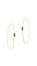 Elongated Hoop With Single Stone
