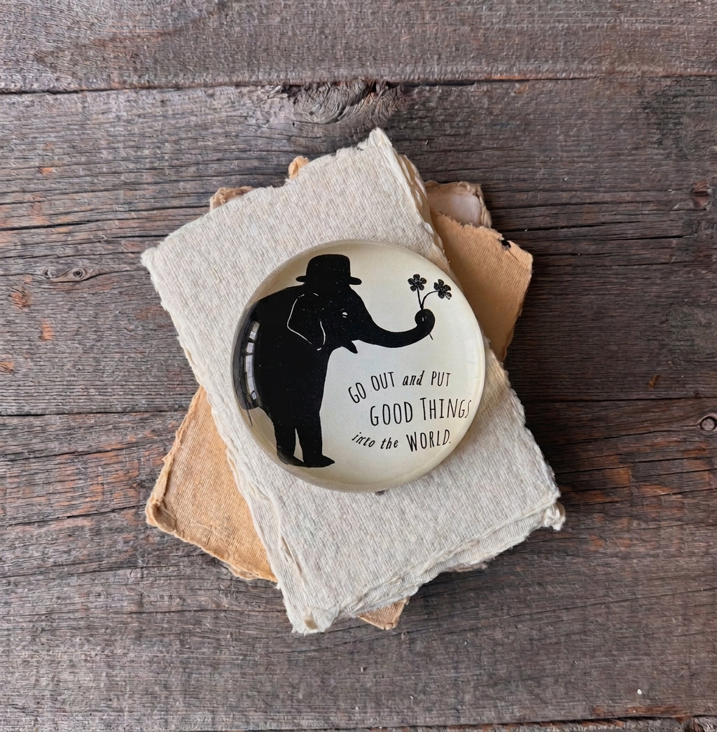 Good Things Elephant Paperweight