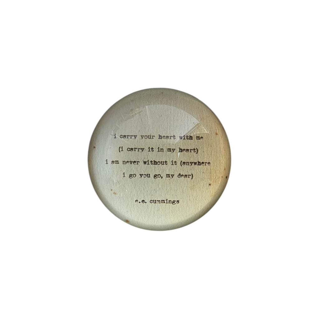 I Carry Your Heart Paperweight 2nd Edition