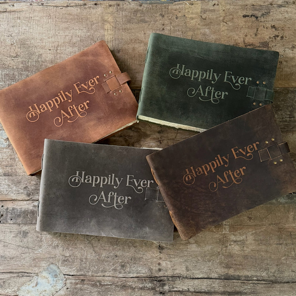 Happily Ever After Leather Story Keeper 14x10 - Moss