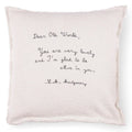 ***Embroidered Dear Old World L.M. Montgomery Pillow 24x24