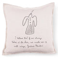 ***Embroidered I Believe Gustave Flaubert Pillow 24x24
