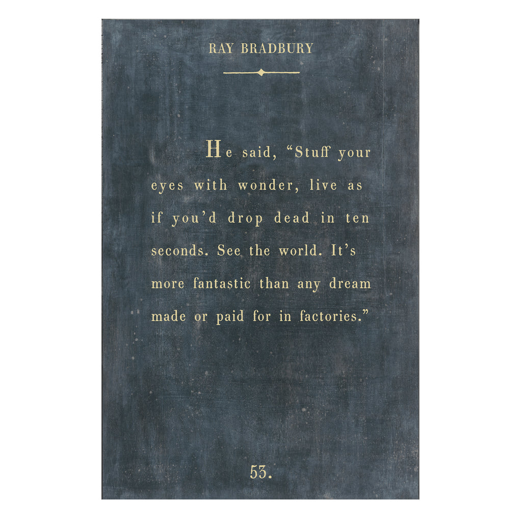 Ray Bradbury Art Print - Book Collection