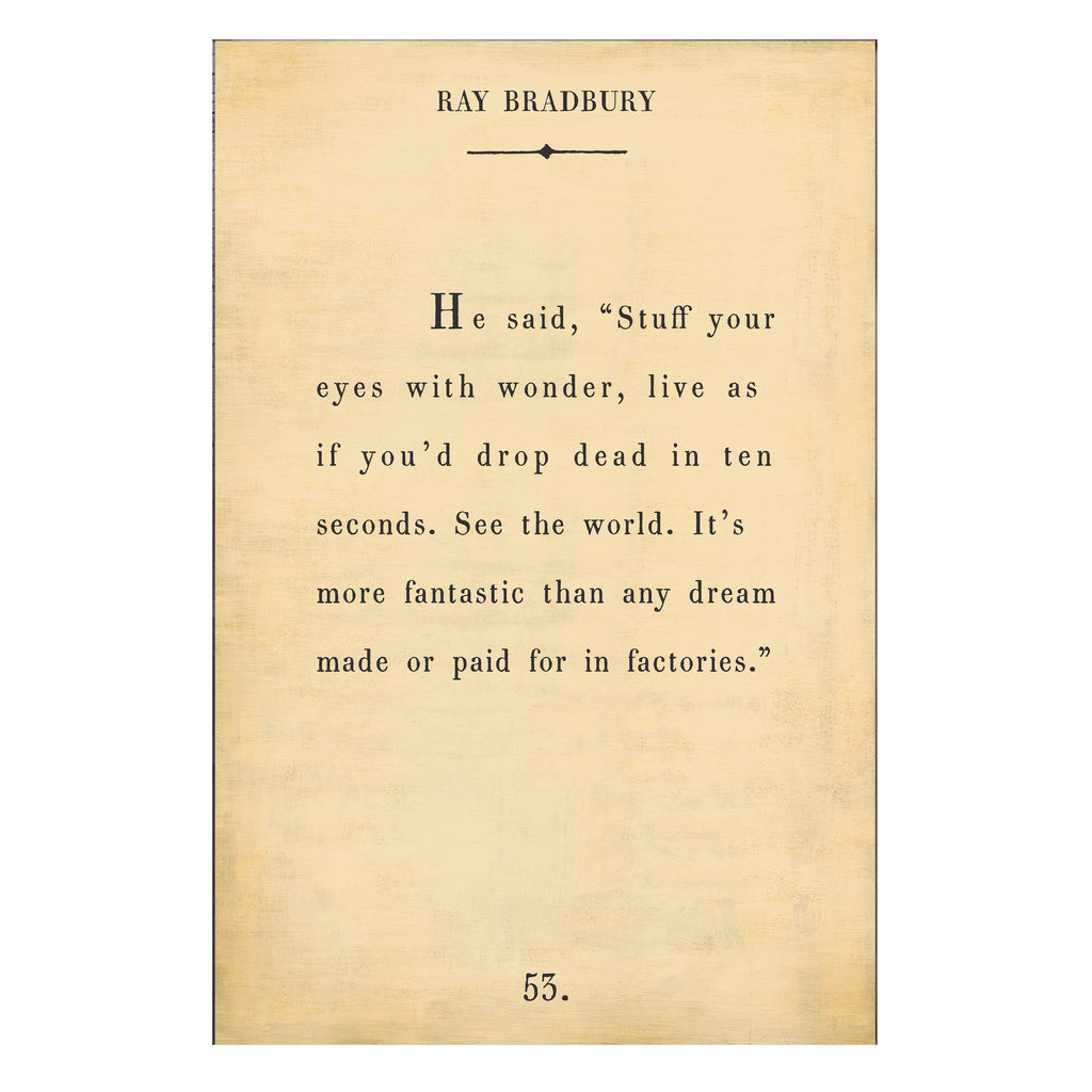 Ray Bradbury Art Print - Book Collection