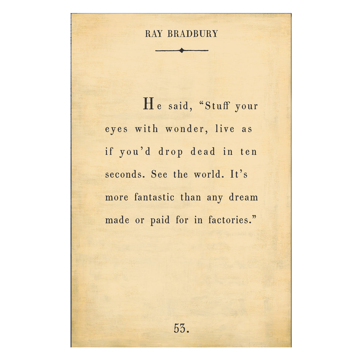 Ray Bradbury Art Print - Book Collection