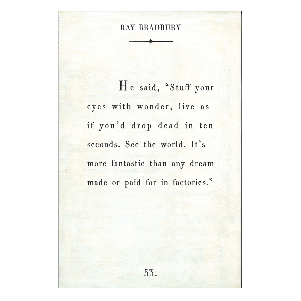 Ray Bradbury Art Print - Book Collection