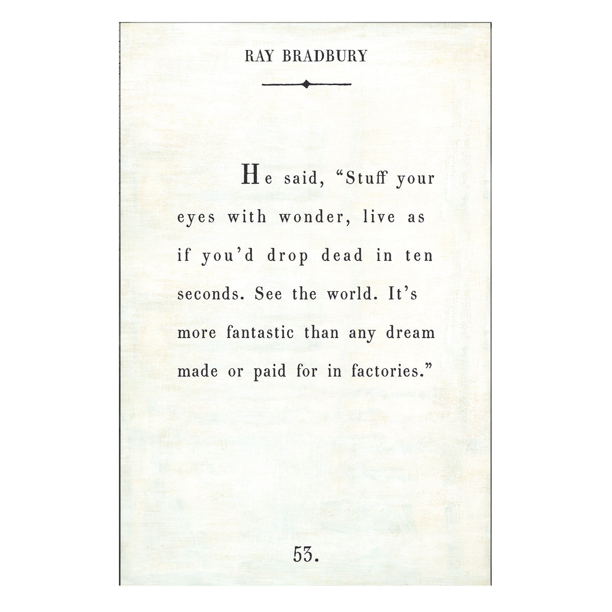 Ray Bradbury Art Print - Book Collection