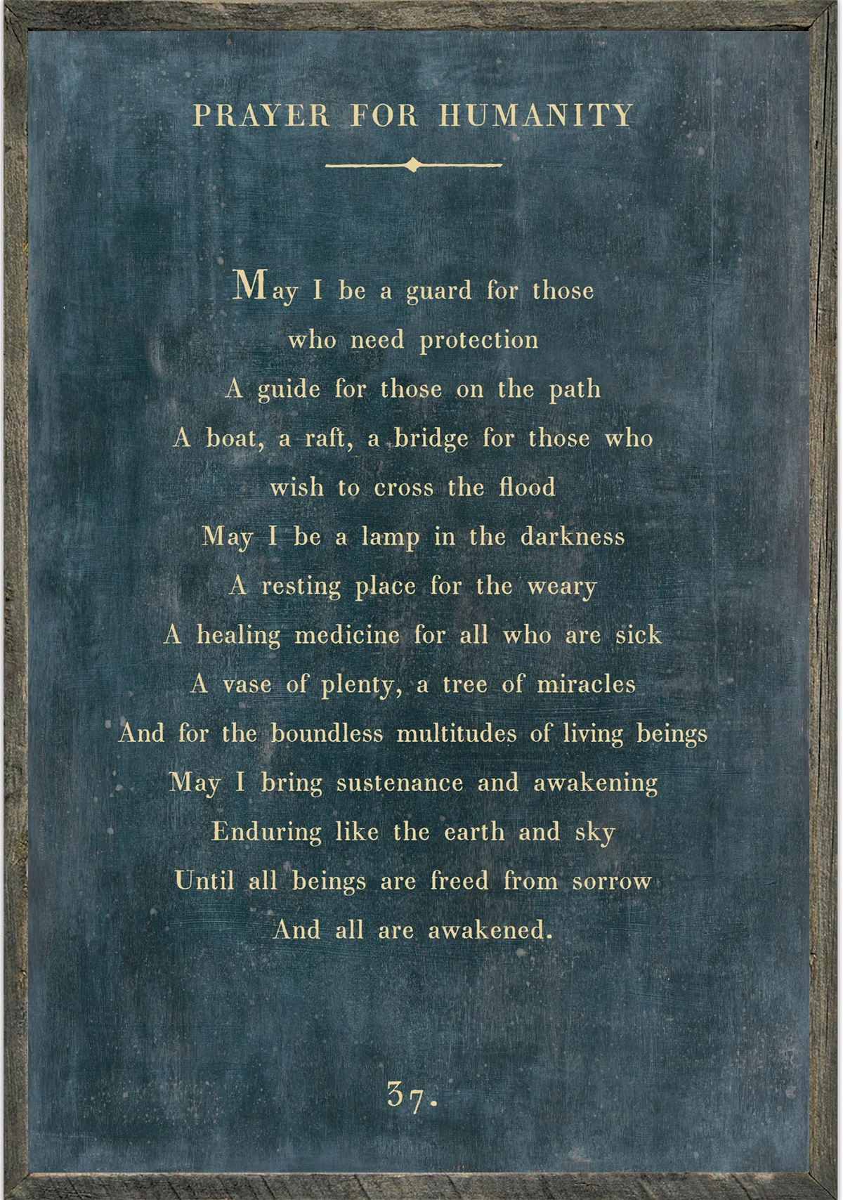 Prayer For Humanity Art Print - Poetry Collection