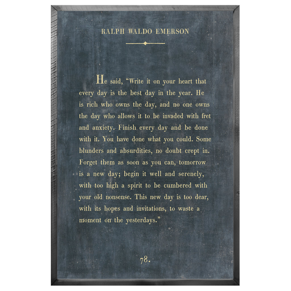 Ralph Waldo Emerson Art Print - Grey Wood