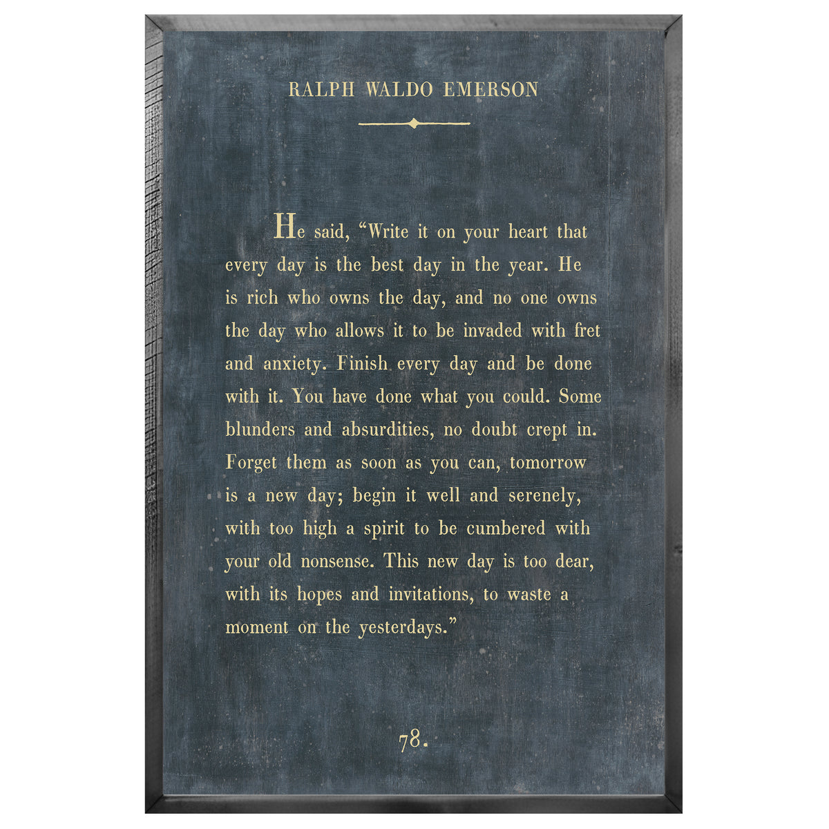 Ralph Waldo Emerson Art Print - Grey Wood