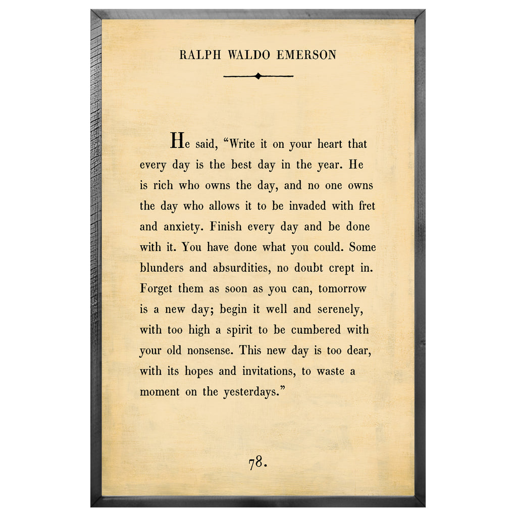 Ralph Waldo Emerson Art Print - Grey Wood