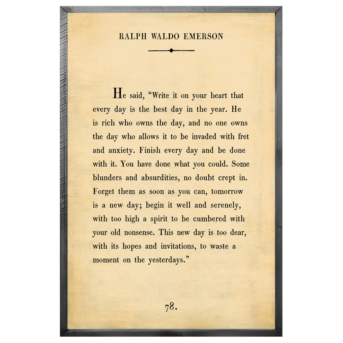 Ralph Waldo Emerson Art Print - Grey Wood
