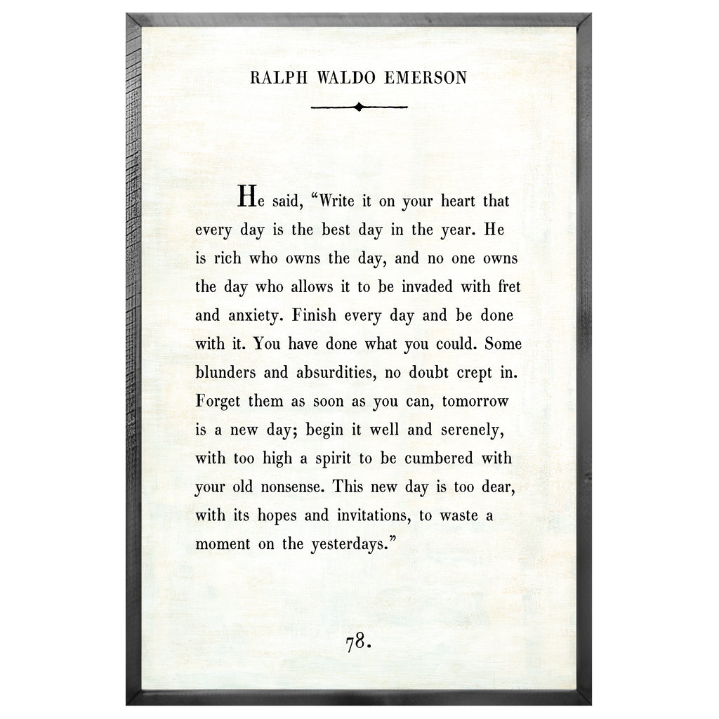 Ralph Waldo Emerson Art Print - Grey Wood